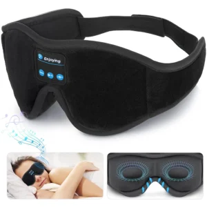Mask For Sleep, Headphones Bluetooth 3D Eye Mask, Music Play Sleeping Headphones with Built-in HD Speaker.