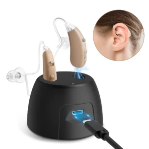 8-channel Digital Hearing Aids, Rechargeable RIC Mini Hearing Aid, New Model 2025 Adjustable Sound Amplifier for Deaf Elderly
