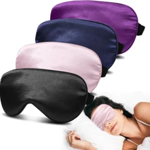 Soft Silk Sleep Mask Eye Masks, 100% Blackout, Zero Eye Pressure, Blindfold with Adjustable Strap, Travel Eye Covers.